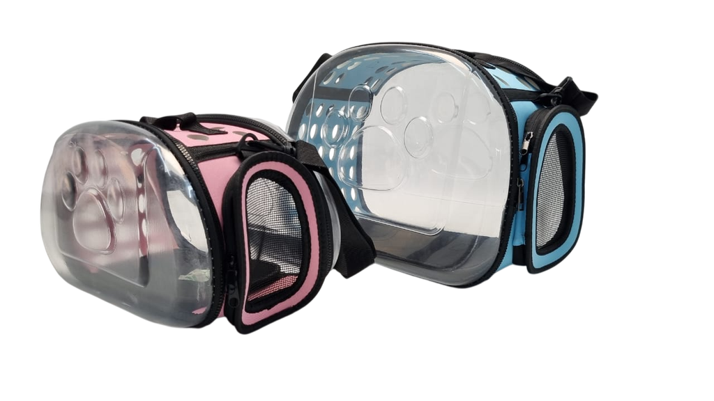 BOLSO TRANSPARENTE HUELLITA CHICO