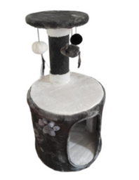 [8492] RASCADOR CASITA REDONDA C/PLATAFORMA Y JUGUETES